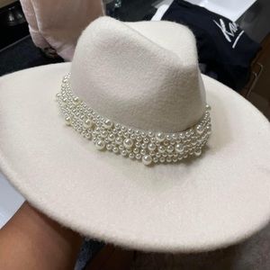 White Pearl fedora